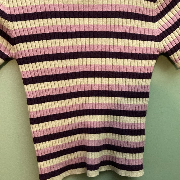 Forever 21 Pink and Purple Ribbed Short Sleeve Tee - Picture 3 of 9
